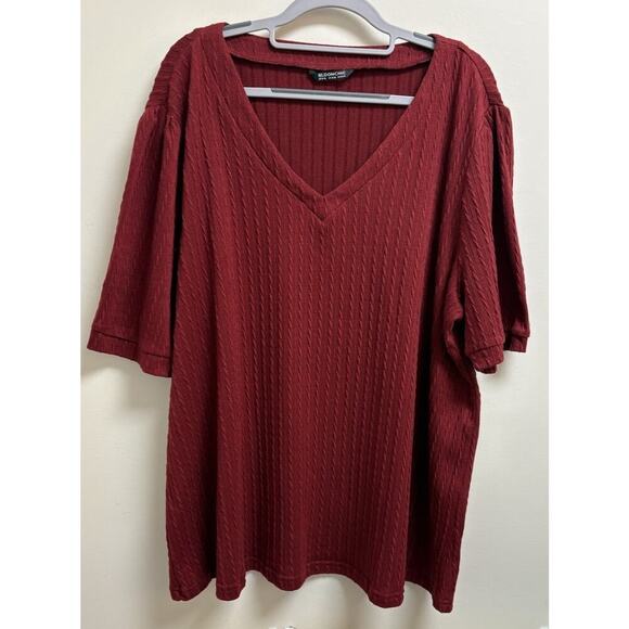 Bloomchic Short-Sleeve Sweater Red Womens Size 14/16 - Picture 1 of 3